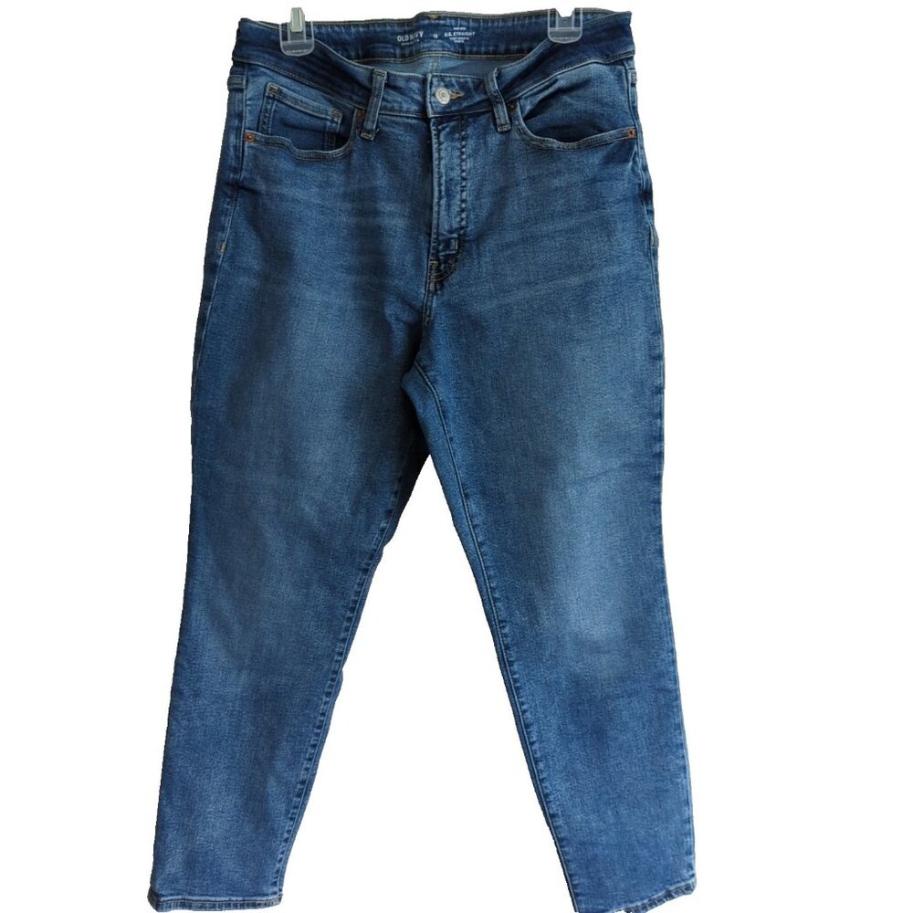 Old Navy Size 12 OG Straight High Rise Secret Smooth Pockets 32x37-lp